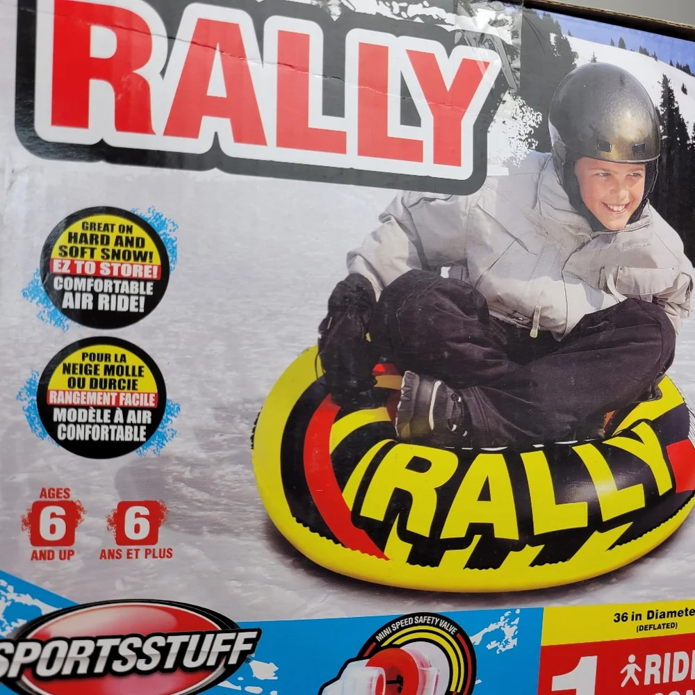 Snow Tube New Rally Inflatable Rider Tobaggan NWT - Picture 7 of 8